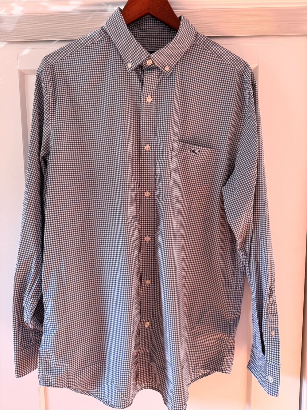 Men's Blue Check Button-Down Shirt - Vineyard Vines